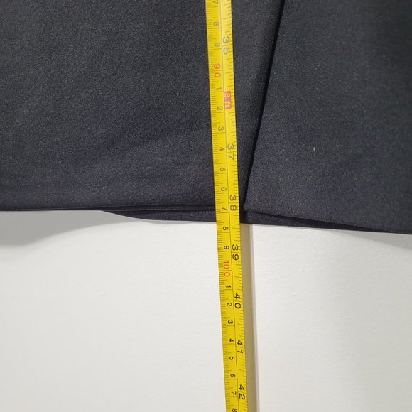 Maggy London Women's Black White Front Asymmetric Slit Darting Sheath Dress 10 - Picture 11 of 13